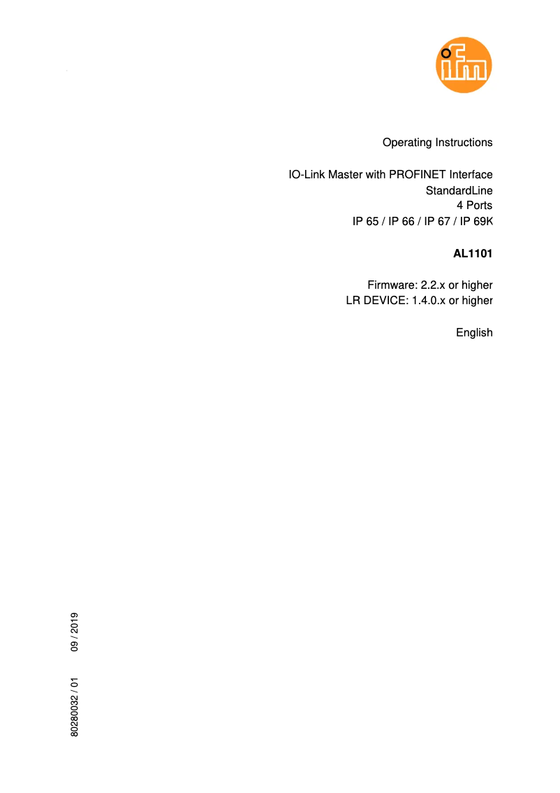 Image de la première page du manuel de l'appareil AL1101