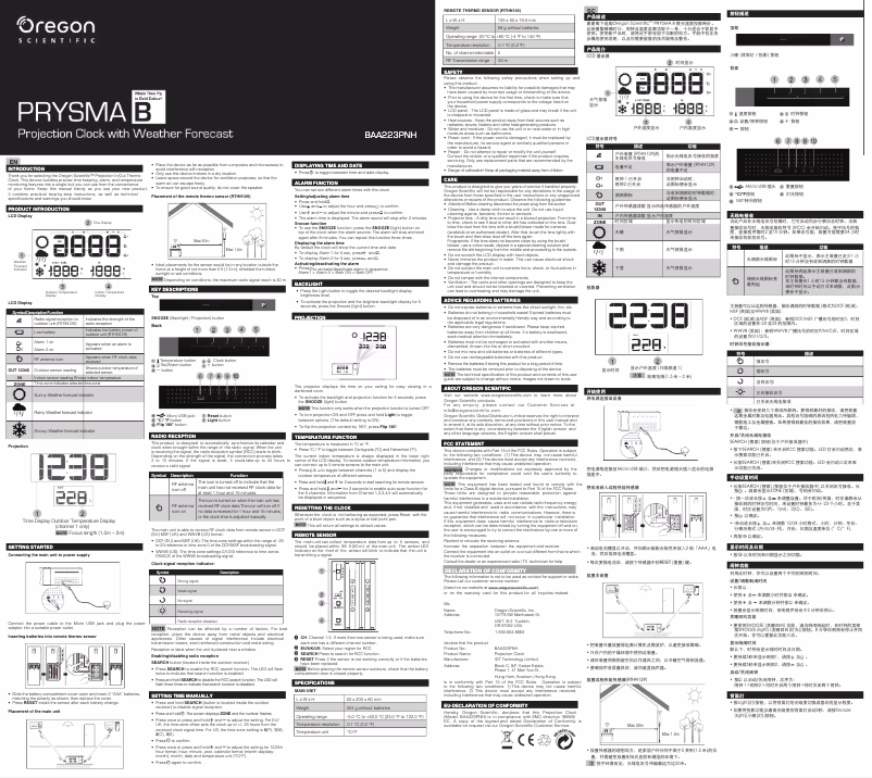 Image de la première page du manuel de l'appareil BAA223PNH