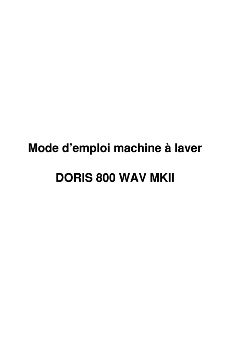 Page n°1 - Manuel utilisateur Waltham DORIS 800 WAV MKII