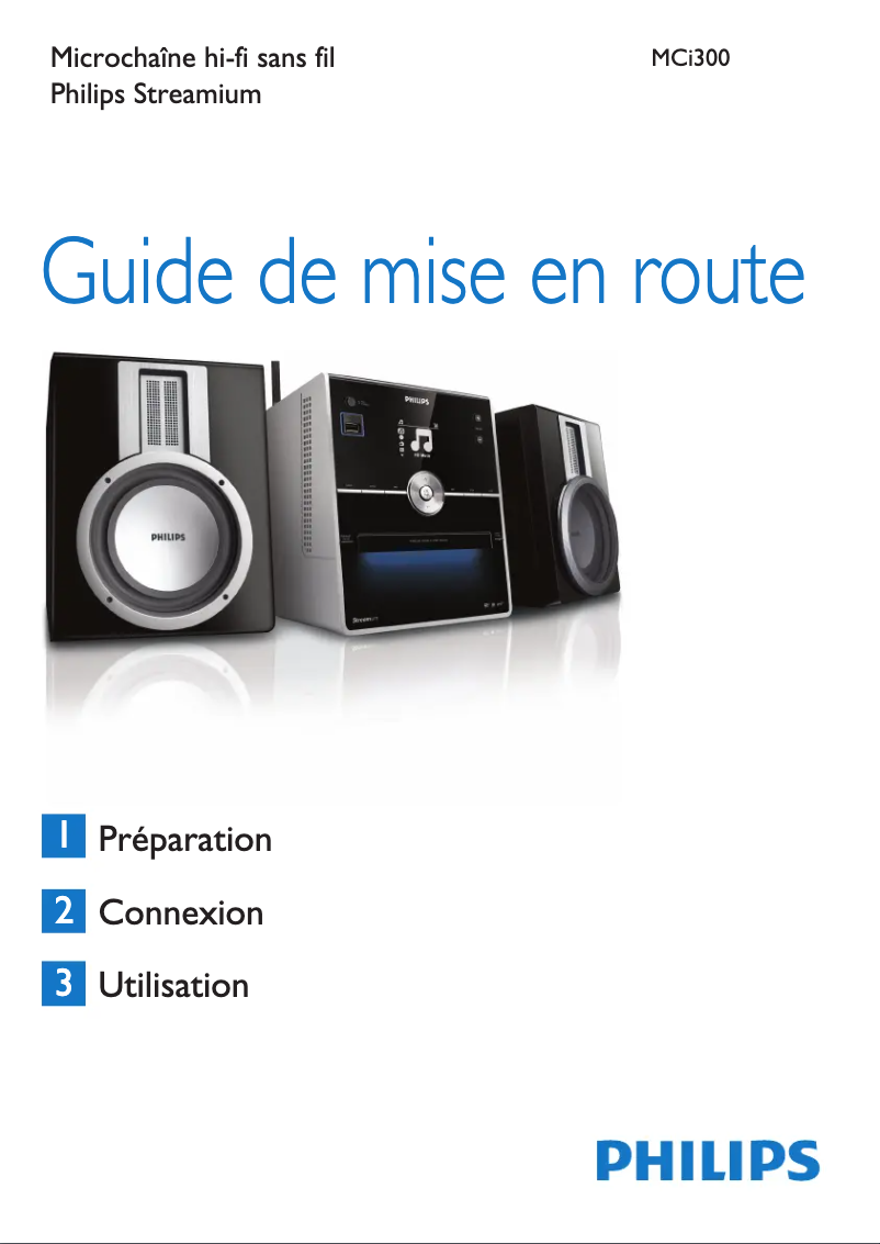 Page n°1 - Guide de démarrage rapide Philips MCI300