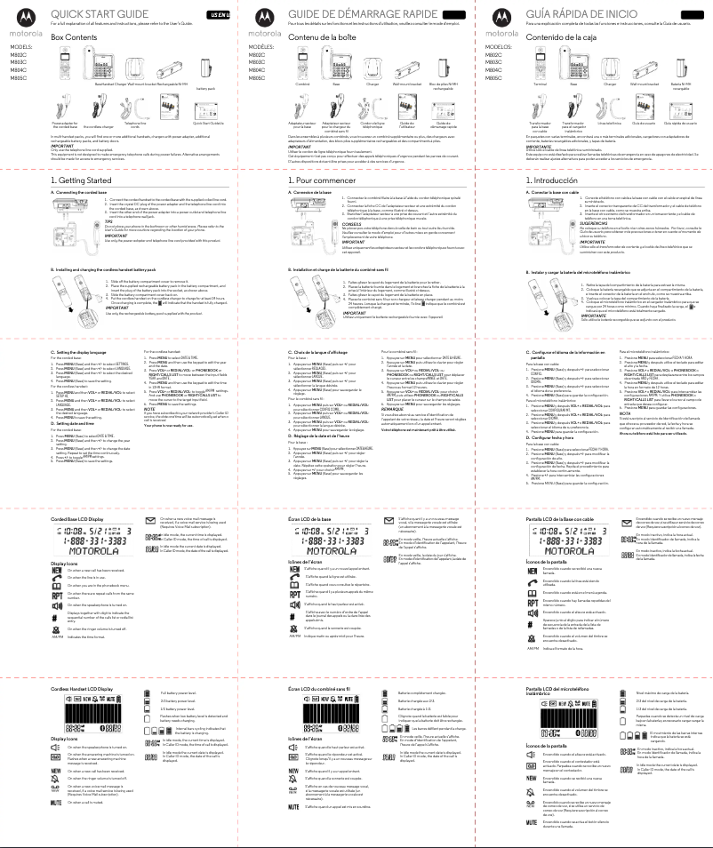 Imagen de la primera página del manual del dispositivo M804C