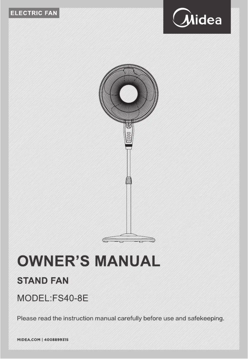 Page 1 de la notice Manuel utilisateur Midea FS40-8E