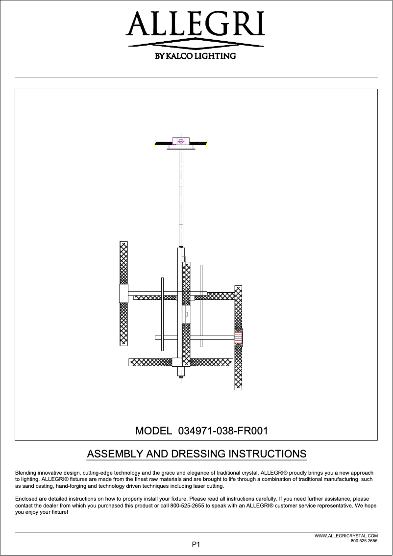Page n°1 - Manuel utilisateur Allegri Apollo 034971-038-FR001