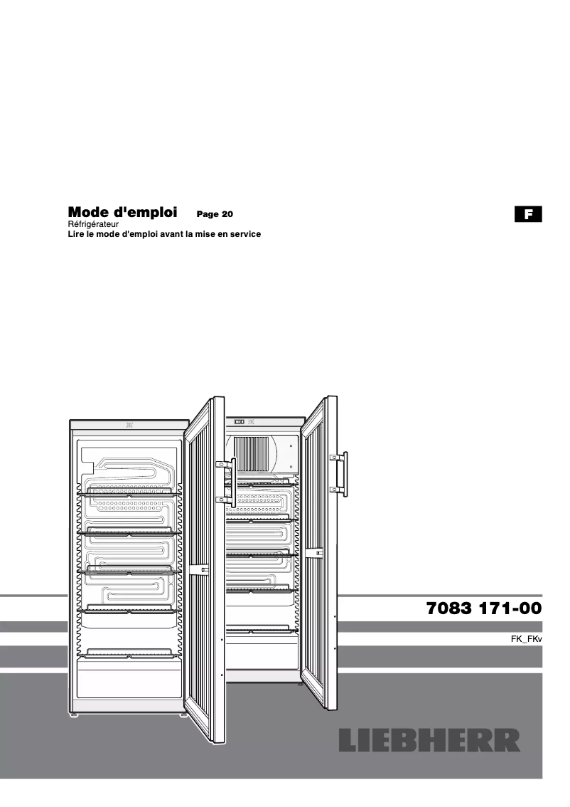 Page 1 de la notice Manuel utilisateur Liebherr FKv 4140