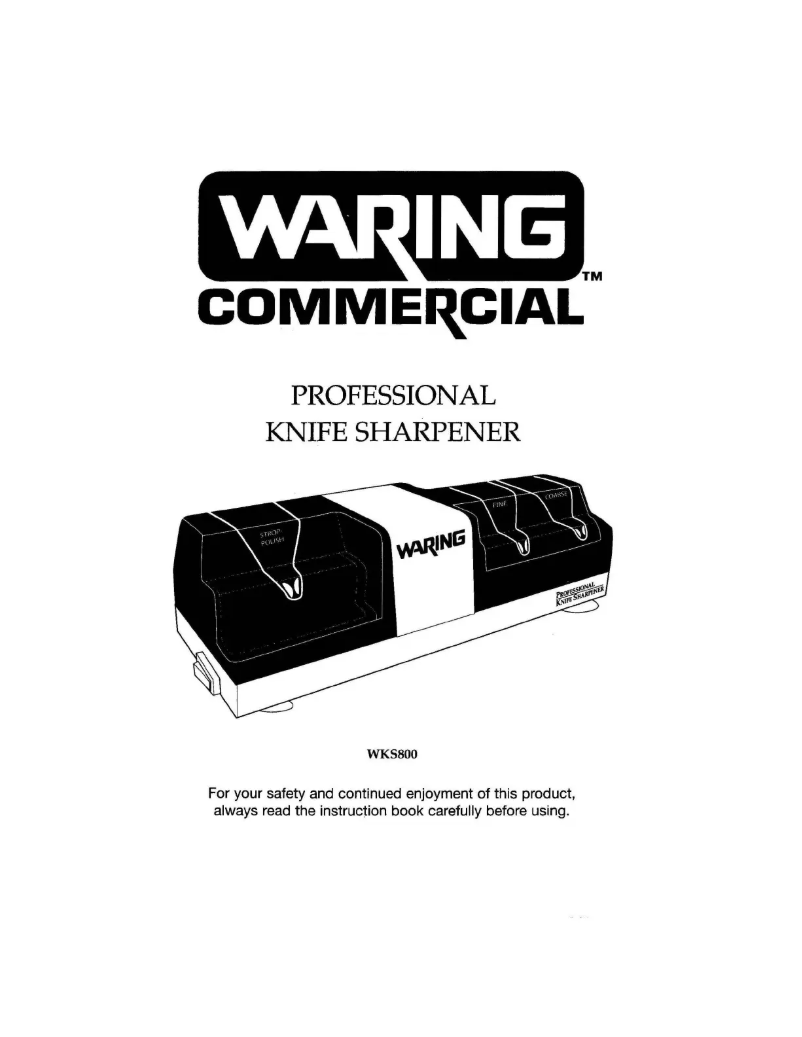 Página 1 del manual Instrucciones / montaje Waring Commercial WKS800
