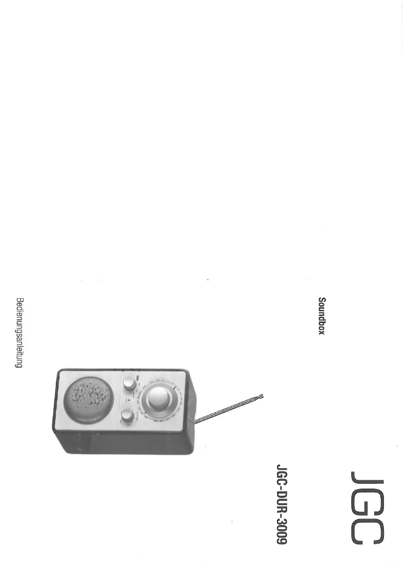 Page 1 de la notice Manuel utilisateur JGC DUR-3009