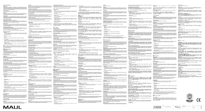 Page 1 de la notice Manuel utilisateur MAUL Tronic S