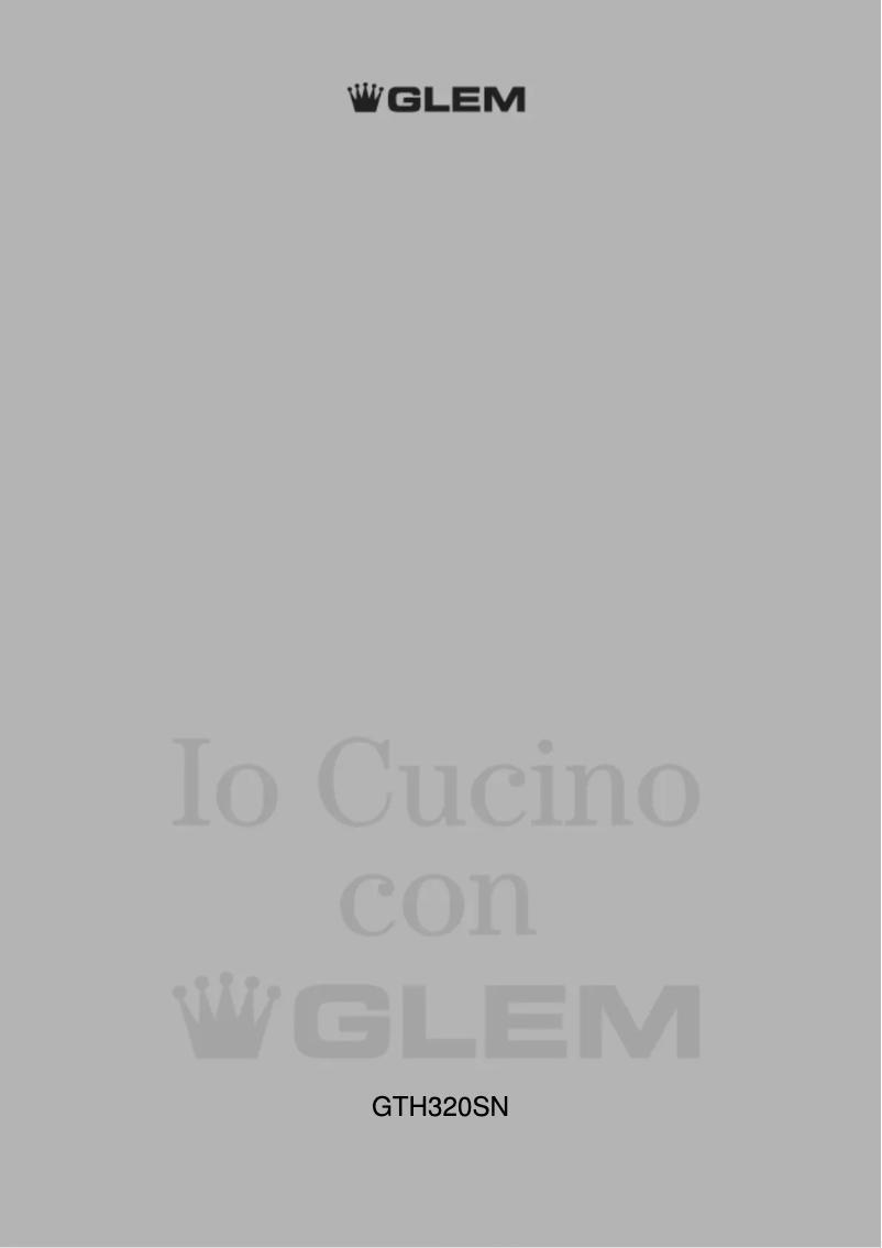 Page n°1 - Manuel utilisateur Glem Gas GTH320SN