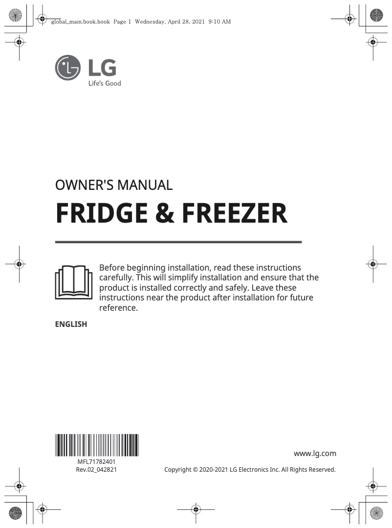 Página 1 del manual Manual de usuario LG GF-VB590MBL