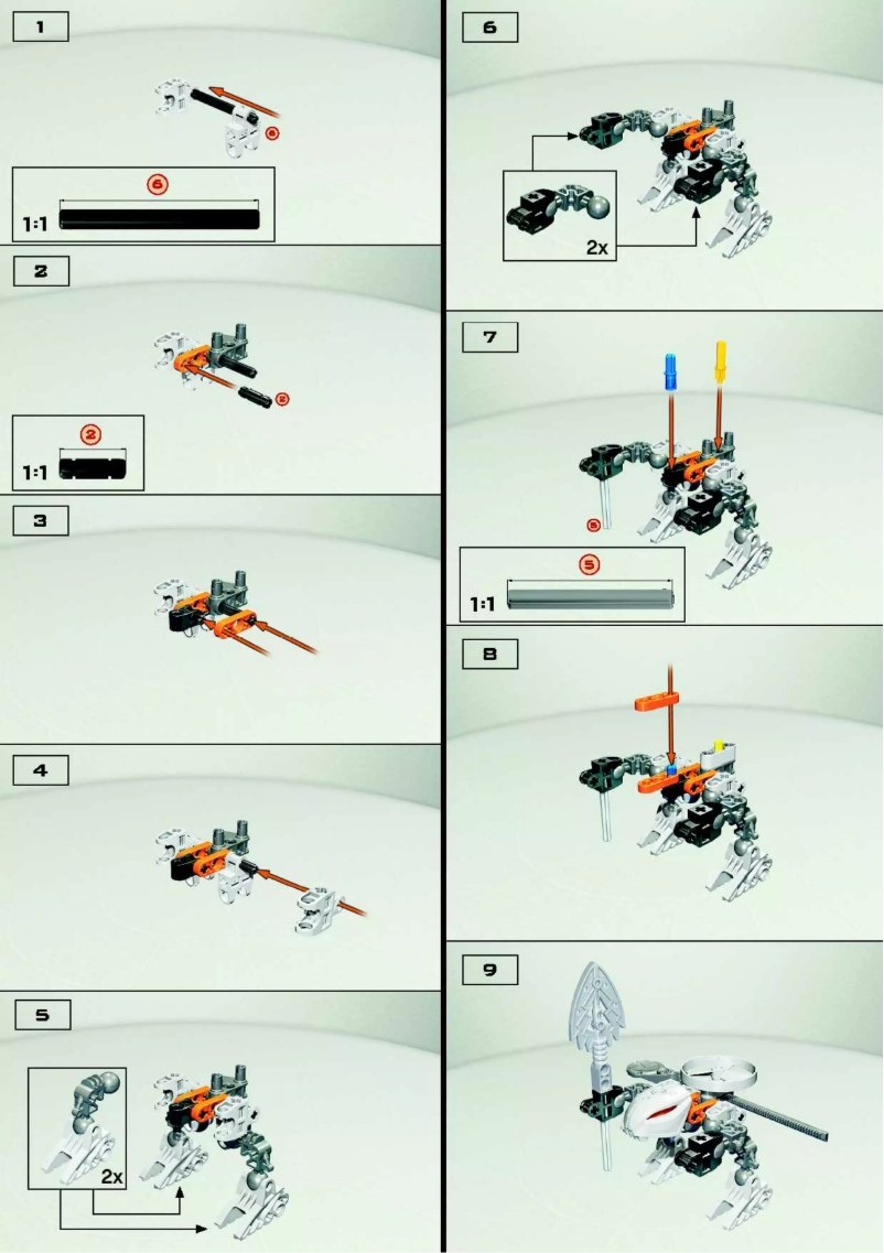 Page 1 de la notice Manuel utilisateur Lego Bionicle 4870
