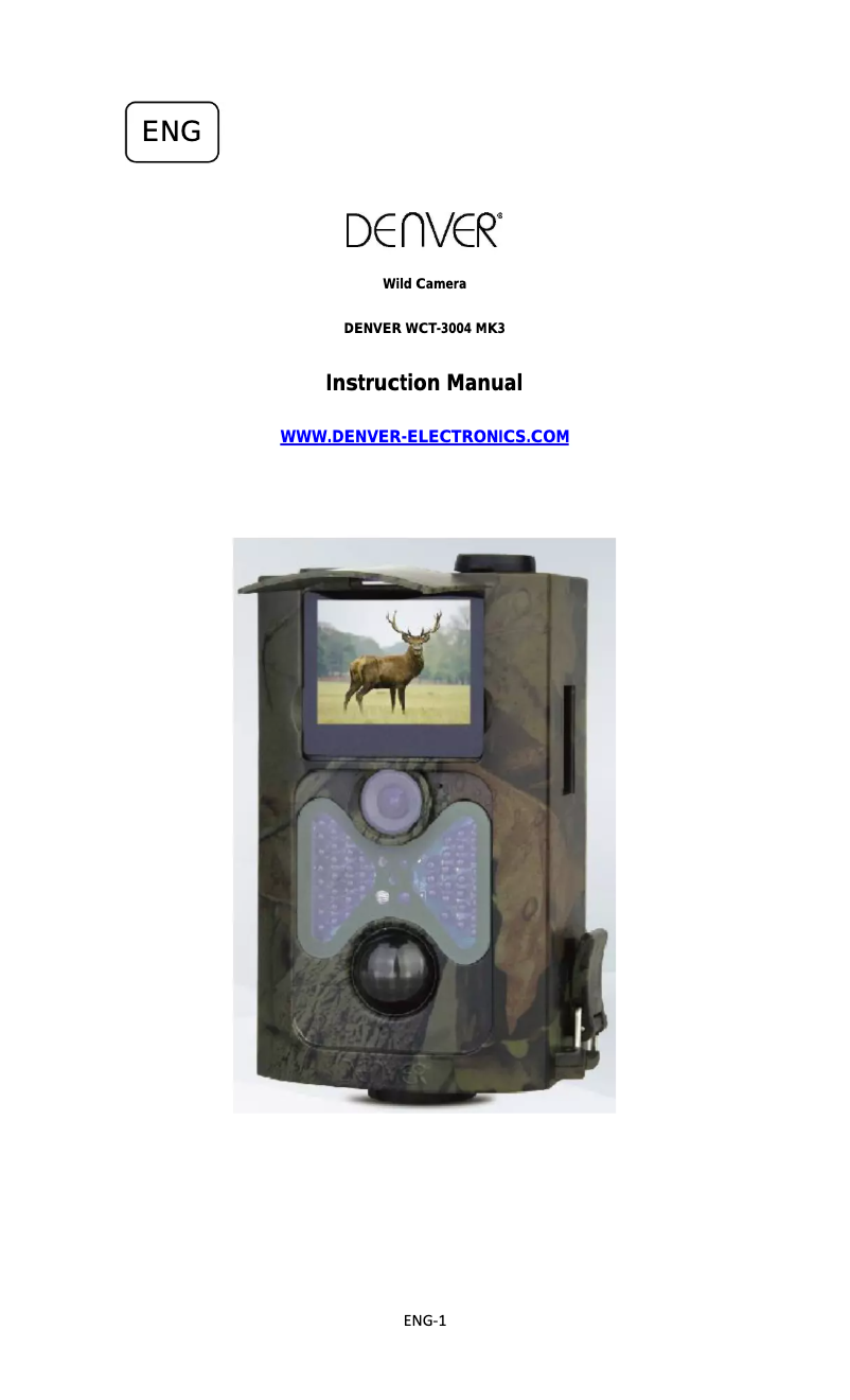 Page n°1 - Manuel utilisateur Denver WCT-3004MK3