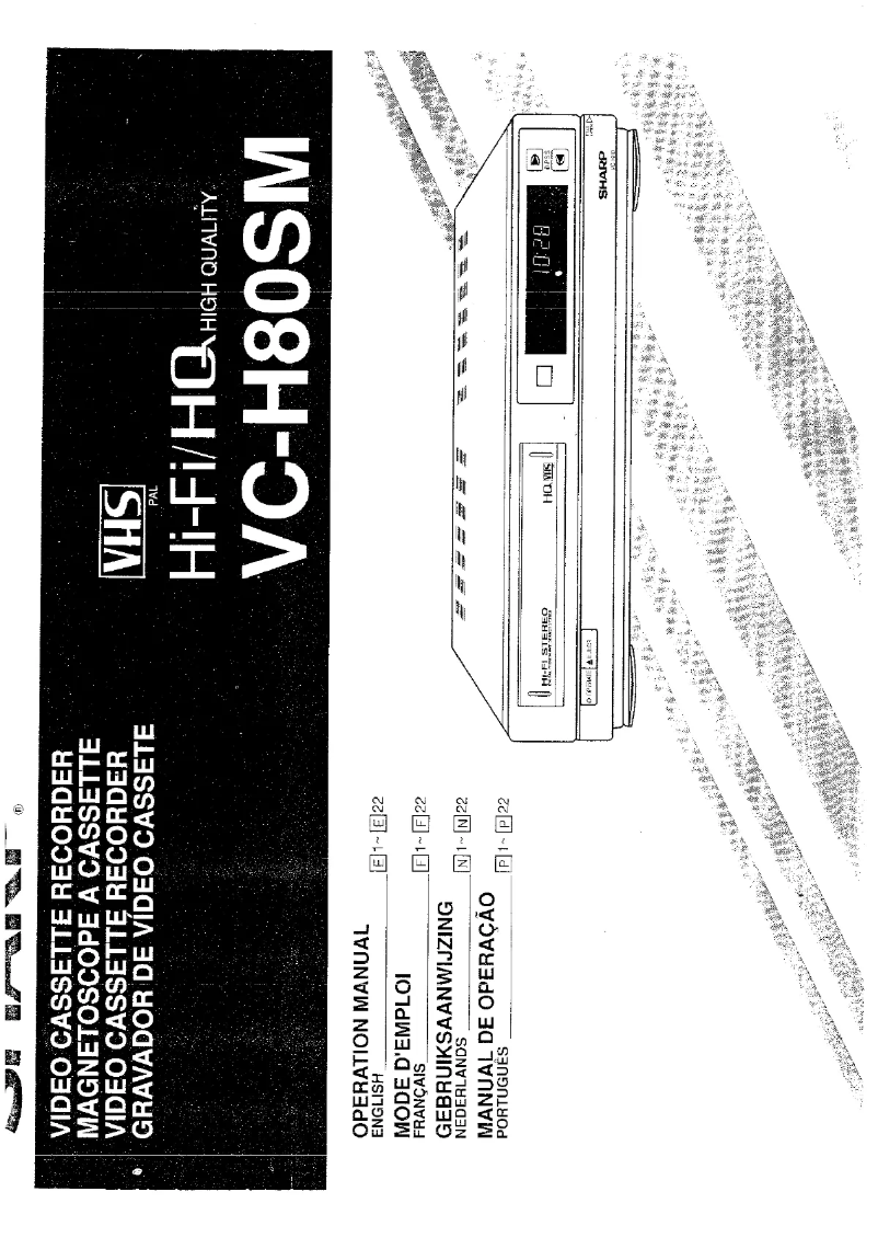 Page n°1 - Manuel utilisateur Sharp VC-H80S