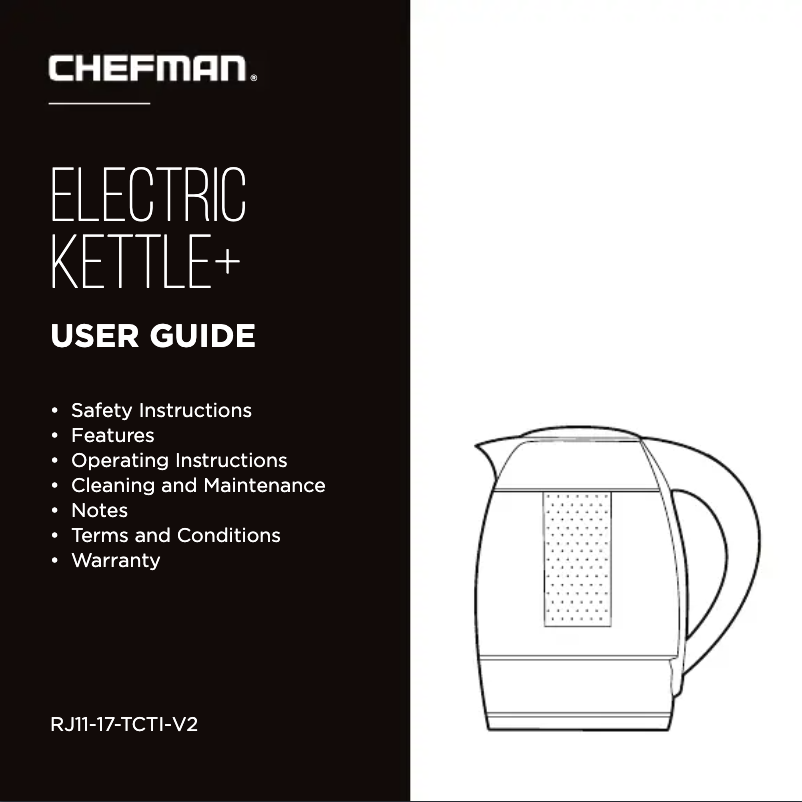 Page 1 de la notice Manuel utilisateur Chefman RJ11-17-TCTI-V2