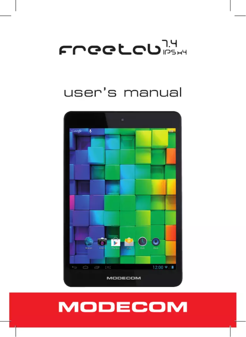 Page 1 de la notice Manuel utilisateur ModeCom FreeTAB 7.4 IPS X4