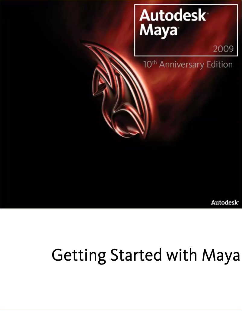 Page n°1 - Manuel utilisateur Autodesk Maya 2009