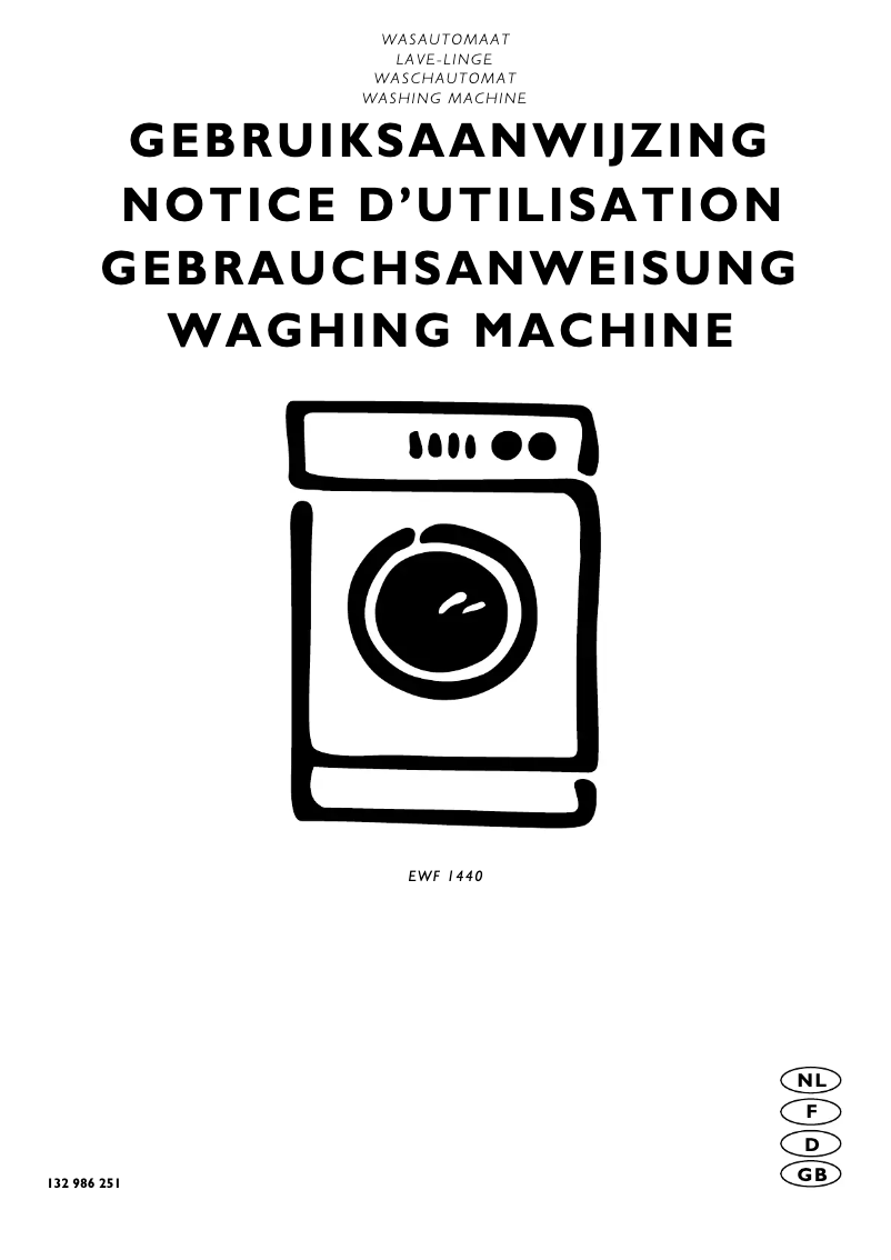 Page n°1 - Manuel utilisateur Electrolux EWF1440