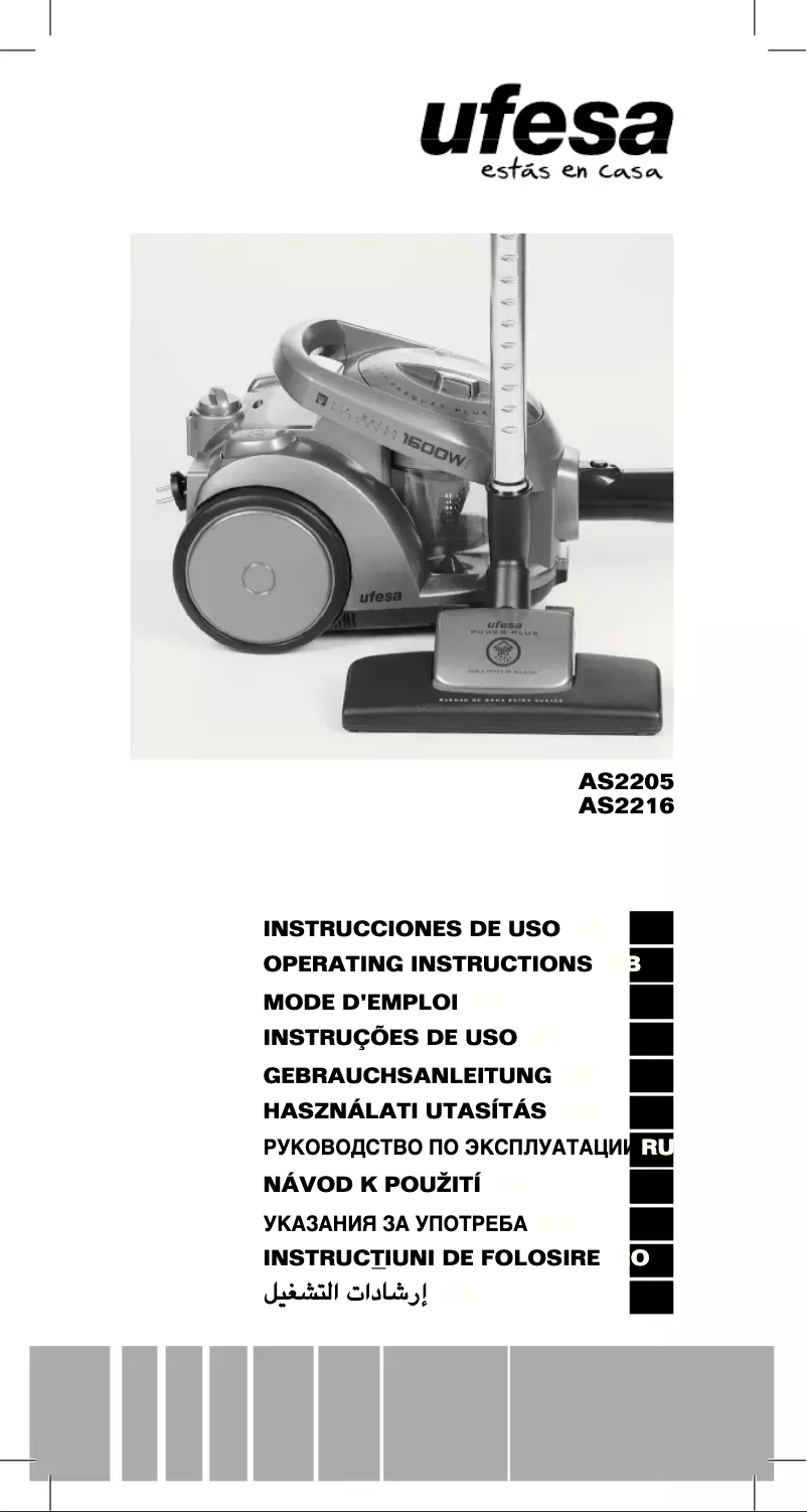 Page 1 de la notice Manuel utilisateur Ufesa AS2205