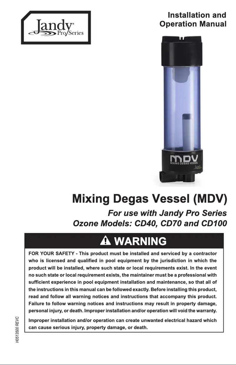 Página 1 del manual Guía de instalación JANDY Ozone CD100