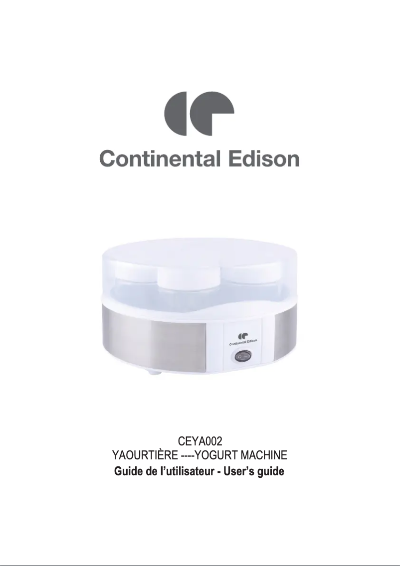 Page 1 de la notice Manuel utilisateur Continental Edison CEYA002