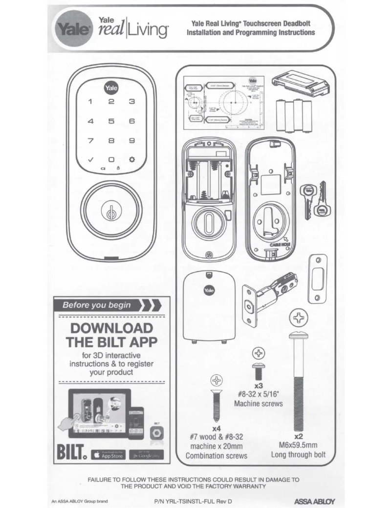 Image de la première page du manuel de l'appareil Real Living YRD226