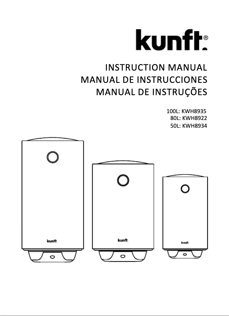 Page 1 de la notice Manuel utilisateur Kunft KWH8935
