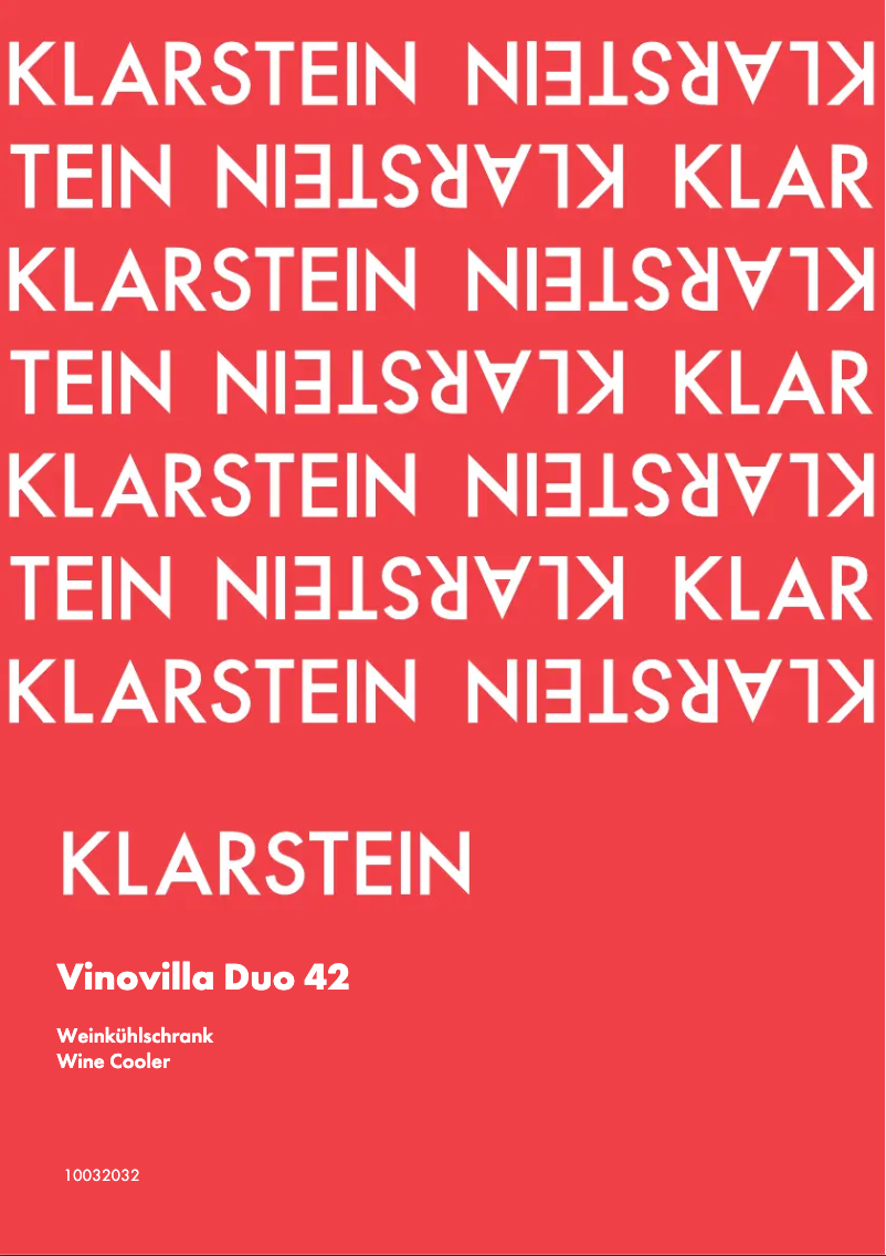 Page 1 de la notice Manuel utilisateur Klarstein Vinovilla Duo 42