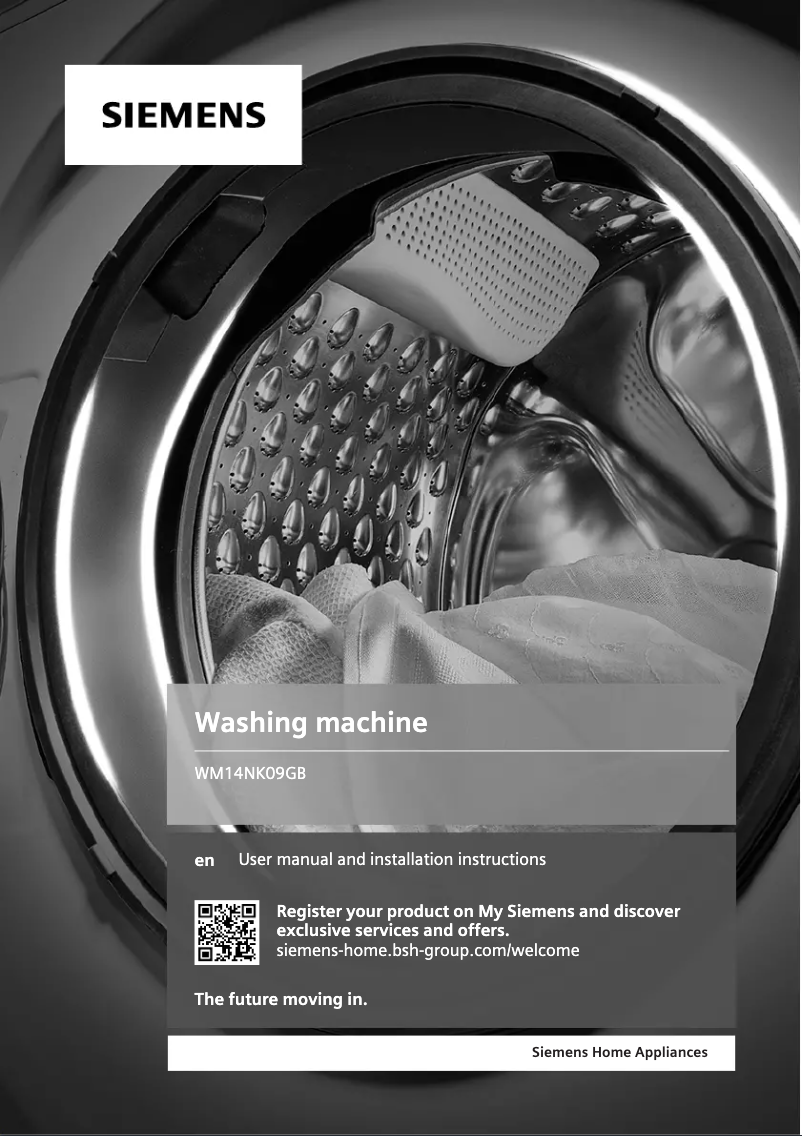 Page n°1 - Manuel utilisateur Siemens WM14NK09GB
