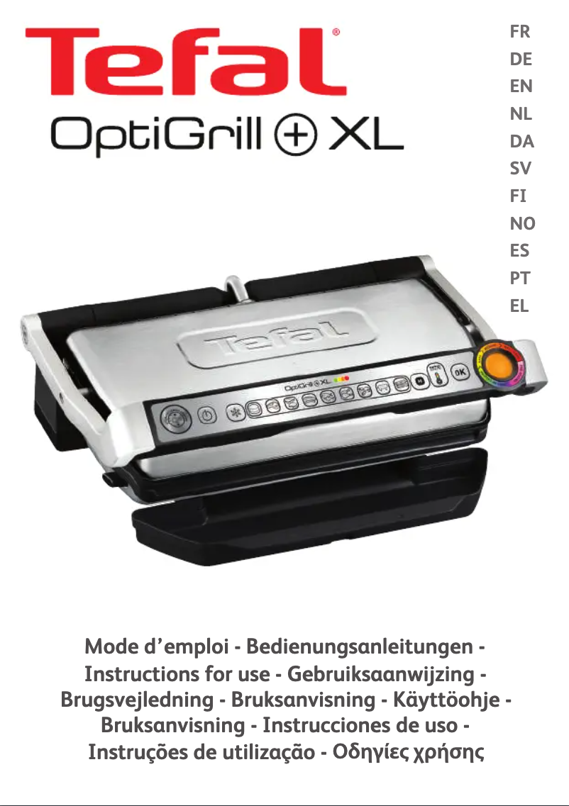 Page 1 de la notice Manuel utilisateur Tefal OptiGrill+ XL GC7228