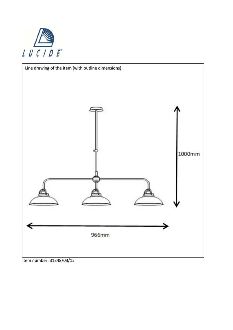 Page 1 de la notice Manuel utilisateur Lucide Hamois 31348/03/15
