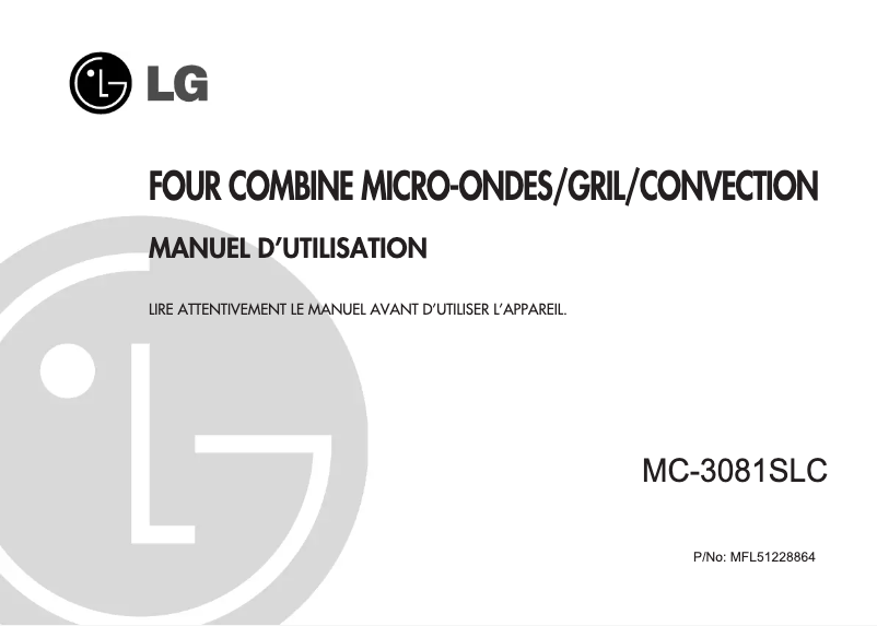 Page 1 de la notice Manuel utilisateur LG MC-3081SLC