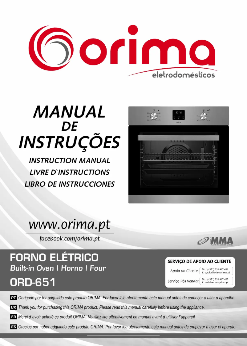 Page n°1 - Manuel utilisateur Orima ORD 651