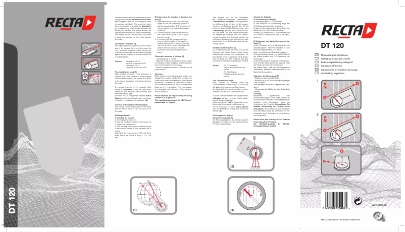 Page n°1 - Manuel utilisateur Recta DT 120