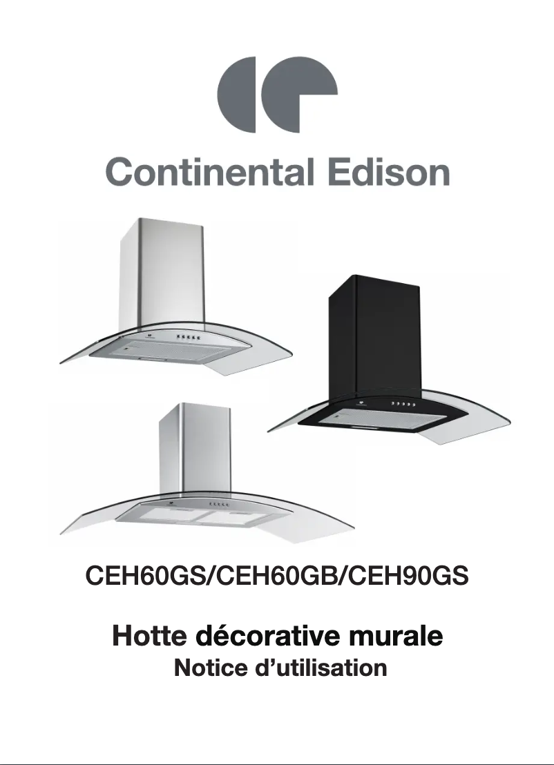 Page n°1 - Manuel utilisateur Continental Edison CEH60GS