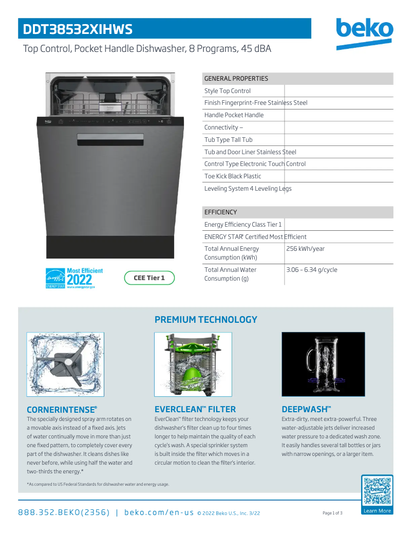 Image de la première page du manuel de l'appareil DDT38532XIH WS
