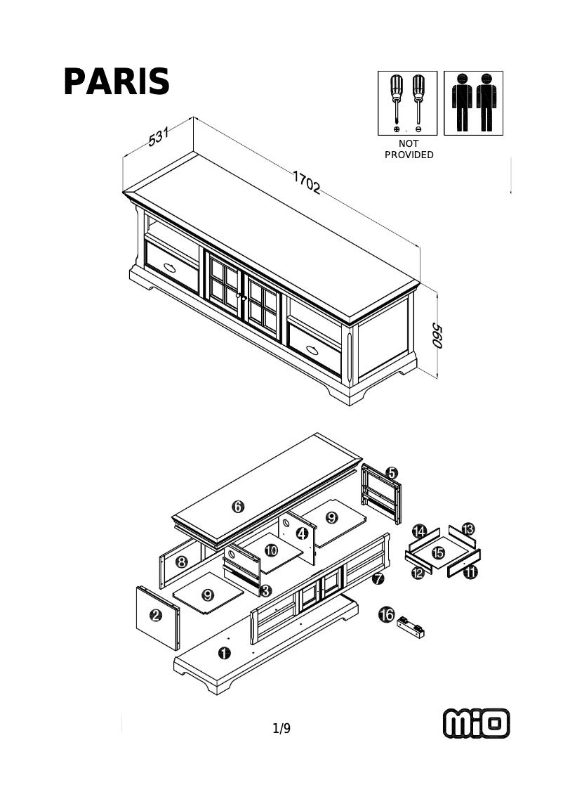 Imagen de la primera página del manual del dispositivo Paris