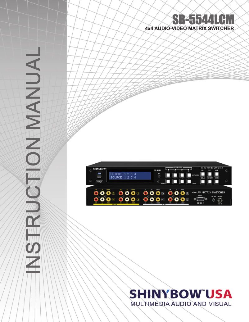 Page 1 de la notice Manuel utilisateur Shinybow SB-5544