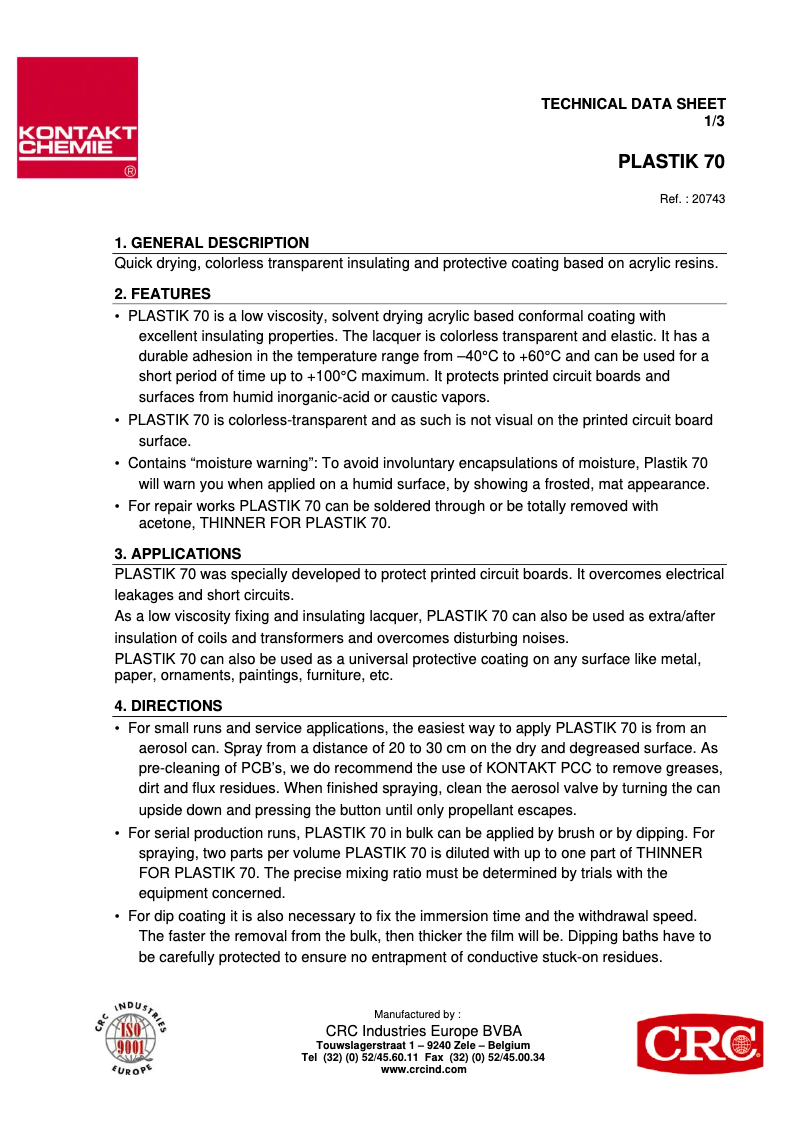 Image de la première page du manuel de l'appareil KP70-400