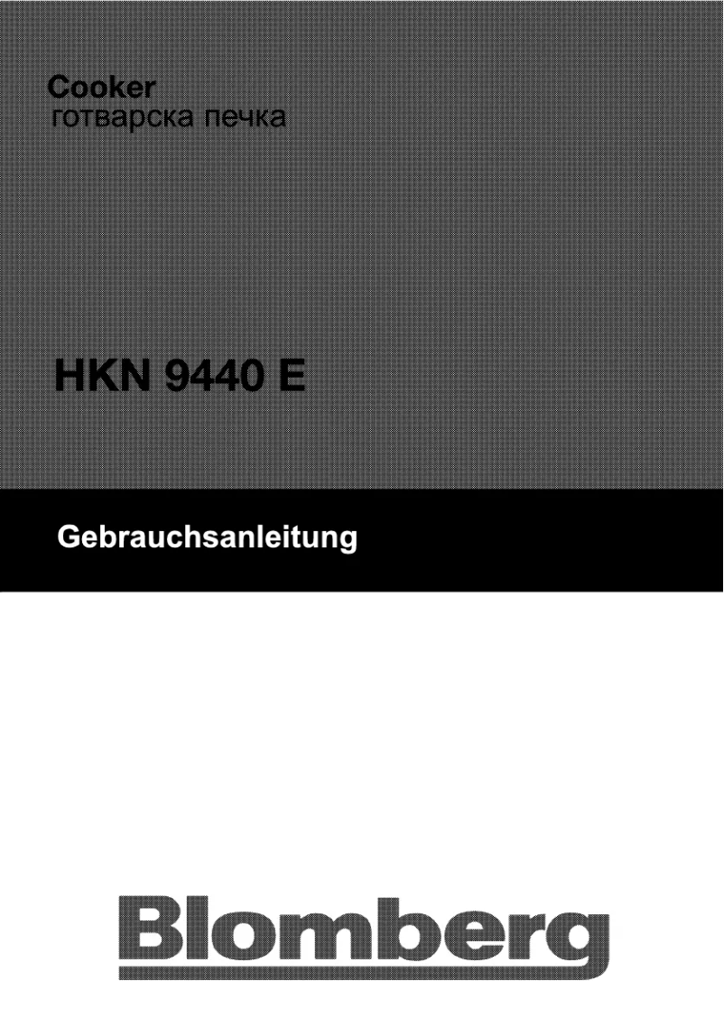 Page n°1 - Manuel utilisateur Blomberg HKN 9440