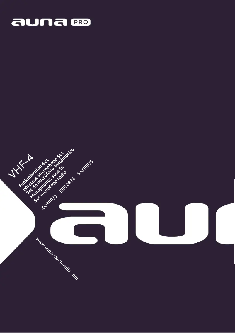 Page 1 de la notice Manuel utilisateur Auna VHF-4