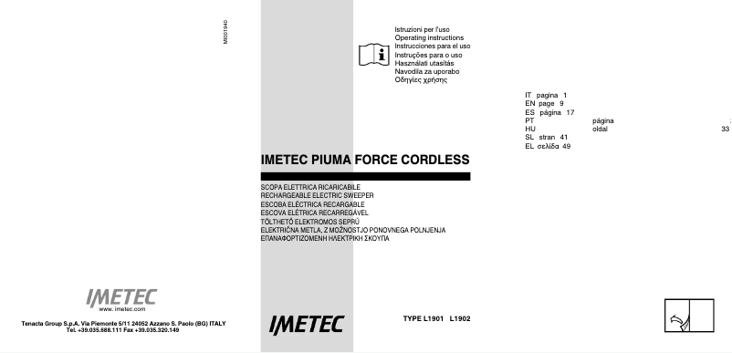 Página 1 del manual Manual de usuario Imetec Piuma Force