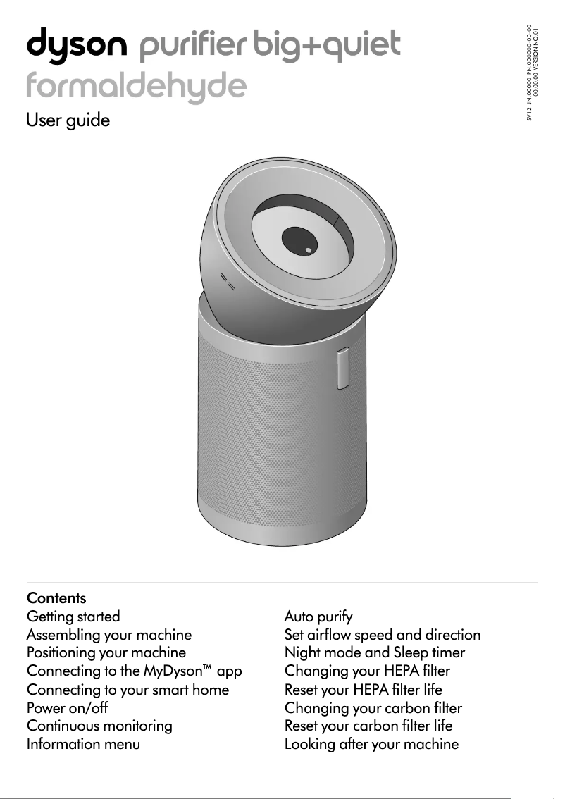 Page n°1 - Manuel utilisateur Dyson Purifier Big+Quiet Formaldehyde