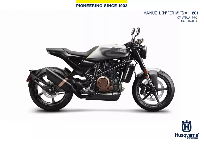 Page 1 de la notice Manuel utilisateur Husqvarna Vitpilen 701 (2019)