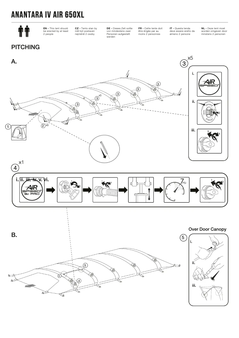 Image de la première page du manuel de l'appareil Anantara IV Air 650XL