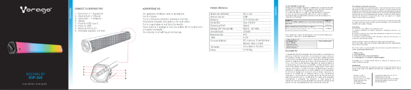 Page n°1 - Manuel utilisateur Vorago BSP-320