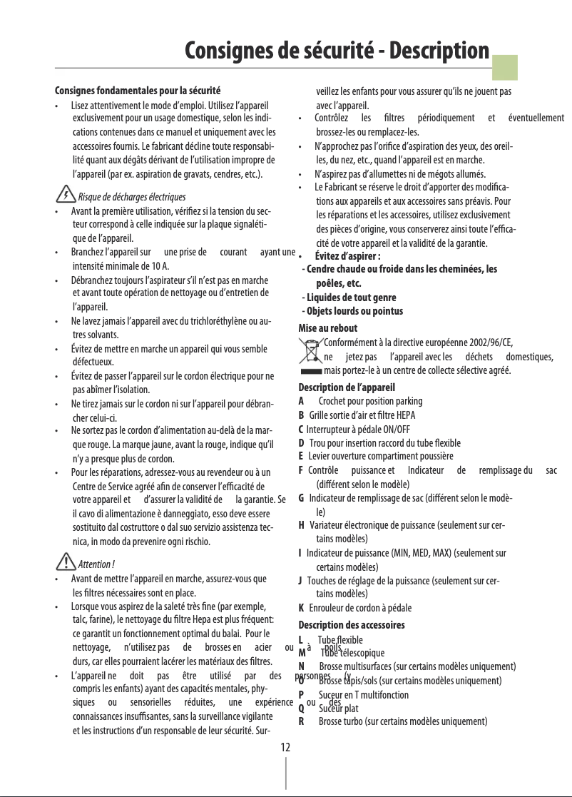 Page n°1 - Manuel utilisateur DeLonghi Xlence XTL 7020