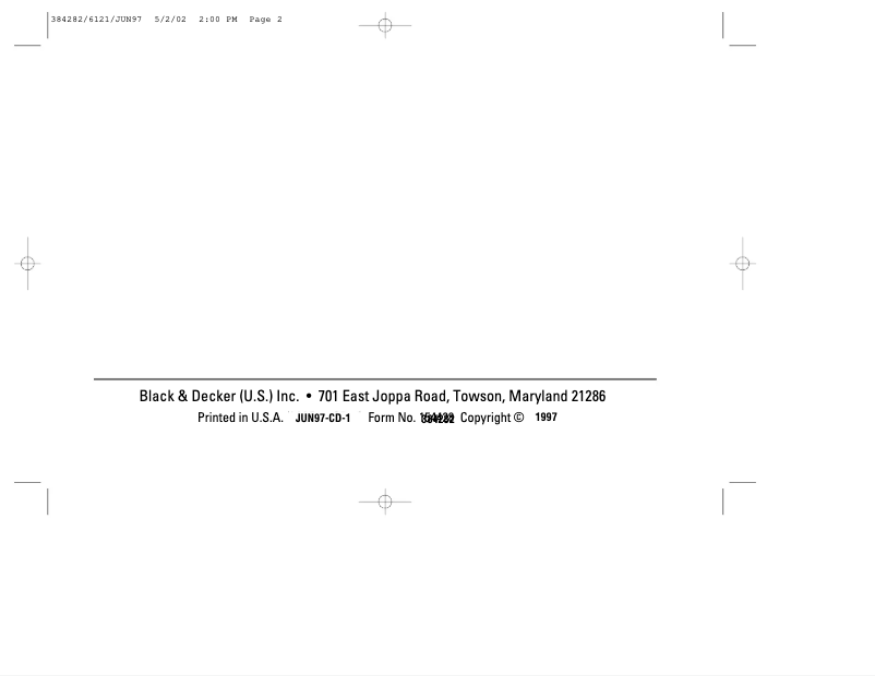 Page 1 de la notice Manuel utilisateur Black & Decker 6121