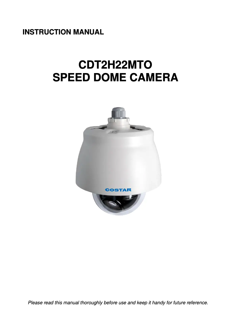 Image de la première page du manuel de l'appareil CDT2H22MTO