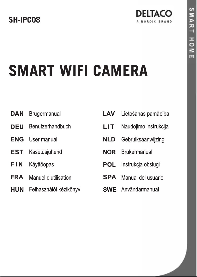Page 1 de la notice Manuel utilisateur Deltaco SH-IPC08
