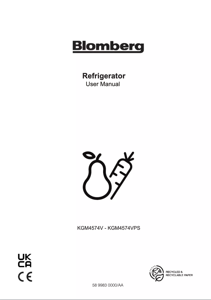 Image de la première page du manuel de l'appareil KGM4574VPS