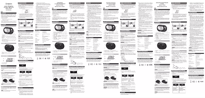 Page 1 de la notice Manuel utilisateur Oregon Scientific PE320